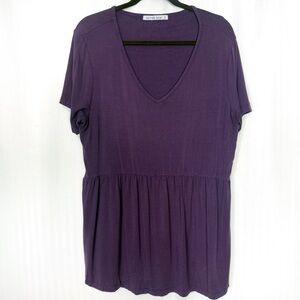 Michelle Mae Sarah Ruffle Short Sleeve Top Size 1XL